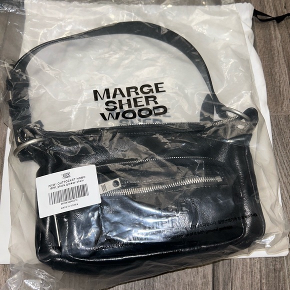 Marge Sherwood Outpocket Hobo Mini (black glossy plain) - Picture 13 of 16